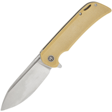 Petrified Fish PFB05 Tunny Satin 14C28N Brown Micarta PFB05BRMS - KNIFESTOCK