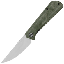 Petrified Fish PFP07 Viking Satin K110 Green Micarta PFP07GRMS - KNIFESTOCK