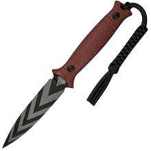 Civivi Perfrico Milled Burgundy G10 HandleBlack / Gray Striped 14C28N Blade - KNIFESTOCK