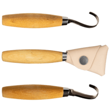 Morakniv Hook Knife 164 Left Narrow Curve + Leather Sheath 13386 - KNIFESTOCK