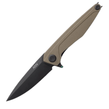 ANV Knives ANVZ300-019 Z300 Sleipner DLC Black Plain Edge LIner Lock G10 Olive - KNIFESTOCK