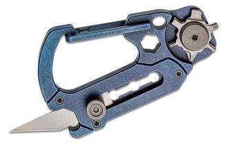 Civivi Polymorph Blue Titanium Carabiner Keychain Multi-Tool C20045-3 - KNIFESTOCK