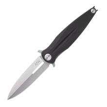 ANV Knives ANVZ400-004 Z400 Sleipner Liner Lock Plain Ege G10 Black - KNIFESTOCK