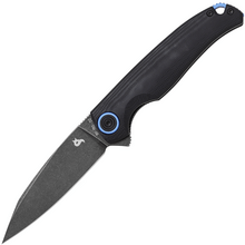 Fox-Knives BLACK FOX ARGUS FOLDING KNIFE,BLD STAINLESS STEEL D2 BLK STONEWASH,BLACK G10 HANDLE - CER - KNIFESTOCK