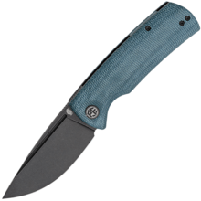 Petrified Fish PFP01 Beluga Black Stonewash K110 Blue Micarta PFP01BMW - KNIFESTOCK