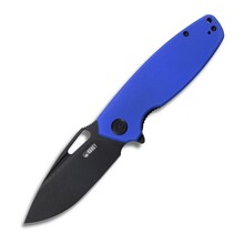 KUBEY Tityus Liner Lock Flipper Folding Knife Blue G10 Handle KU322I - KNIFESTOCK