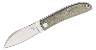 FOX Knives Livri Slipjoint Folding Knife, M390 Blade, Micarta Handles, Leather Pouch FX-273 - KNIFESTOCK