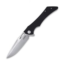KUBEY Raven Liner Lock Flipper Knife Black G10 Handle KB245D - KNIFESTOCK