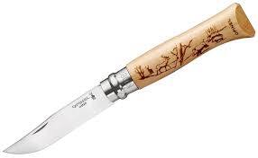 Opinel N8 inox dekor szarvas - KNIFESTOCK