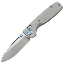 KUBEY Bluff Sandblasted S35VN Blade Grey Titanium Crossbarlock KB383C - KNIFESTOCK