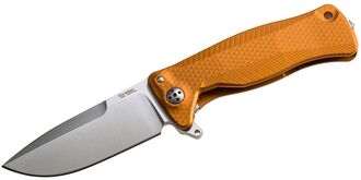 Lionsteel SR FLIPPER ORANGE Aluminum knife, RotoBlock, satin finish blade Sleipner SR11A OS - KNIFESTOCK