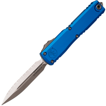 Microtech ULTRATECH GEN IV D/E STONEWASH FULL SERRATE BLUE 11224-12BL - KNIFESTOCK