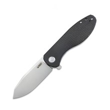 KUBEY Master Chief Folding Knife, AUS-10 Blade, Black Micarta Handle KU358H - KNIFESTOCK