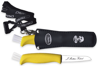 Marttiini Mushroom knife, neck sheath stainless steel/plastic/leather 709014 - KNIFESTOCK
