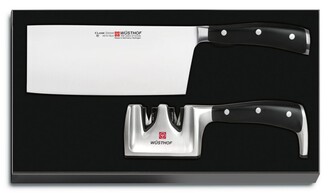 WUSTHOF zestaw chiński nóż kuchenny i ostrzałka - KNIFESTOCK