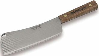 ONTARIO Old Hickory Cleaver 7&quot; Carbon Steel Blade  ON7060 - KNIFESTOCK