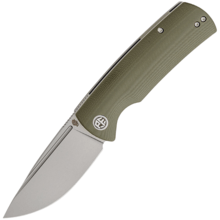 Petrified Fish PFP01 Beluga Sand blasting K110 Green G10 PFP01GR - KNIFESTOCK