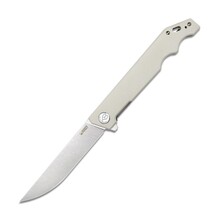 Kubey Pylades Liner Lock Flipper Folding Knife, Aus-10 Blade, Ivory G-10 Handle KU253G - KNIFESTOCK