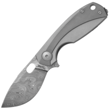 Viper LILLE DAMASCO Bjorkmans Twist Pattern, TITANIUM w Bead Blasted overlay VA5964TITI - KNIFESTOCK