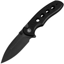 Civivi Triptych Black G10 HandleBlack Stonewashed 14C28N BladeButton Lock - KNIFESTOCK
