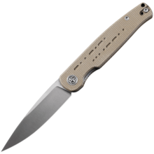 Petrified Fish PFE07 Morse Satin 154CM khaki Micarta PFE07KMS - KNIFESTOCK
