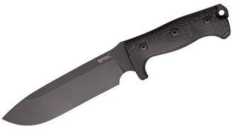 Lionsteel Fixed knife with SLEIPNER BLACK blade Micarta handle, cordura/kydex sheath M7 MB - KNIFESTOCK