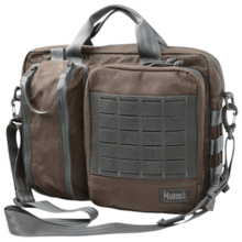 Magforce Recruit Briefcase - waxed cotton Brown #W0343BR - KNIFESTOCK
