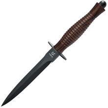 Fox-Knives FOX FAIRBAIRN SYKES FIGHTING KNIFE PVD BLADE WALNUT WOOD HANDLE DOUBLE EDGE FX-592 WAF - KNIFESTOCK