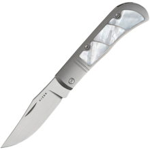 Kizer Trestle S45VN, Hand-gebürstet, Ti &amp; Perlmutt Ki3761A3 - KNIFESTOCK