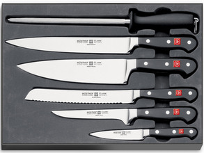 Set WUSTHOF CLASSIC 6 pezzi, coltelli da cucina e acciaino - KNIFESTOCK