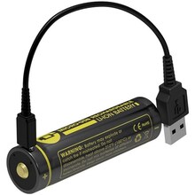 Nitecore Rechargeable USB Battery 18650 2600mAh  NL1826R  - KNIFESTOCK