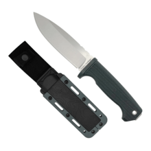 Demko Knives FreeReign - Drop Point Rubberized - Grey AUS10A FR-10A-GREY - KNIFESTOCK