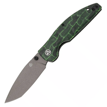 QSP Knife Turtle Punk, Liner lock, 14C28N champagne cer, Black/Green G10 QS158-C2 - KNIFESTOCK