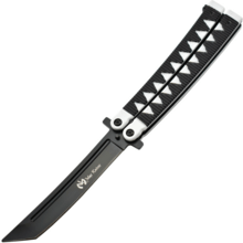 Maxknives P46B Couteau papillon lame acier 3CR13 manche aluminium blanc et noir - KNIFESTOCK