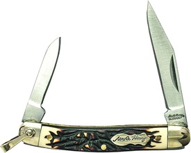 Schrade Uncle Henry Journeyman 2 3/4&quot; Închis 2 Lame. Oțel 7Cr17MoV. - KNIFESTOCK