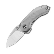 QSP Knife Hamster, Satin CPM S35VN Blade, Gray Titanium Handle QS138-A - KNIFESTOCK