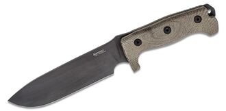 Lionsteel Fixed knife with SLEIPNER BLACK blade CANVAS handle, cordura/kydex sheath M7B CVG - KNIFESTOCK