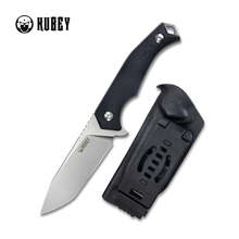 KUBEY Swordfish Fixed D2 Blade Knife, Black G10 Handle  KU184D - KNIFESTOCK