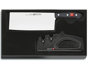 Set WUSTHOF GOURMET 2 pezzi, coltello da cucina cinese + affilacoltelli - KNIFESTOCK