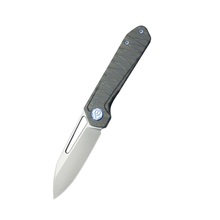Kubey Royal Frame Lock EDC Pocket Knife Front Flipper Flame 6AL4V Titanium Handle KB321N - KNIFESTOCK