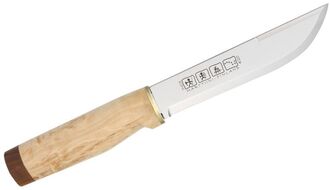 Marttiini Ranger stainless steel/ curly and heat treated birch*/ leather 543015 - KNIFESTOCK