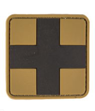 Mil-Tec PATCH 3D FIRST AID PVC M.KLETT coyot LG 16830605 - KNIFESTOCK