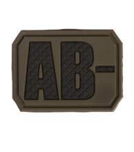 Mil-Tec PATCH 3D BLOOD AB NEGATIV oliva 16831601 - KNIFESTOCK