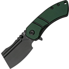 Kansept Korvid M Black TiCn Coated 154CM Green and Black G10 Handle T2030A1 - KNIFESTOCK