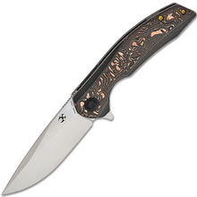 Kansept Accipiter Stonewashed CPM S35VN Titanium+Copper Carbon Fiber K1007E2 - KNIFESTOCK