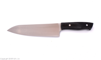 Brisa Chef&#039;s Knife 185 Black Micarta 12C27 Flat 18.5 cm - KNIFESTOCK