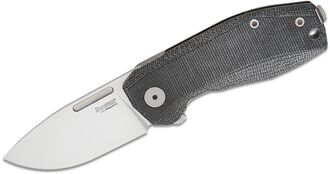 Lionsteel NANO, Folding knife MagnaCut blade, BLACK Canvas handle  NA01 CVB - KNIFESTOCK
