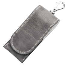 MKM LEATHER TOOL POUCH – GREY/WHITE 100% VEGETABLE TANNED LEATHER IN TUSCANY - I - KNIFESTOCK