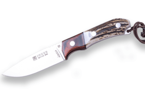 JOKER KNIFE AGUILA BLADE 10,5cm, STAG HORN HANDLE, RED WOOD BOLSTER - CC105 - KNIFESTOCK