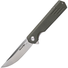 Fox Knives Revolver D2 Satin Plain Blade, OD Green Micarta Handles BF-740 OD - KNIFESTOCK